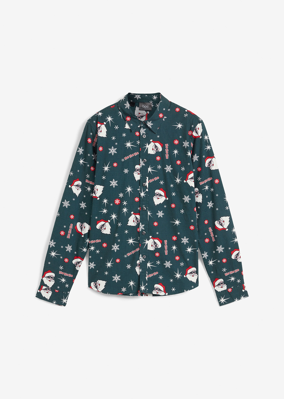 Коледна риза slim fit-Тъмно синьо-bpc bonprix collection