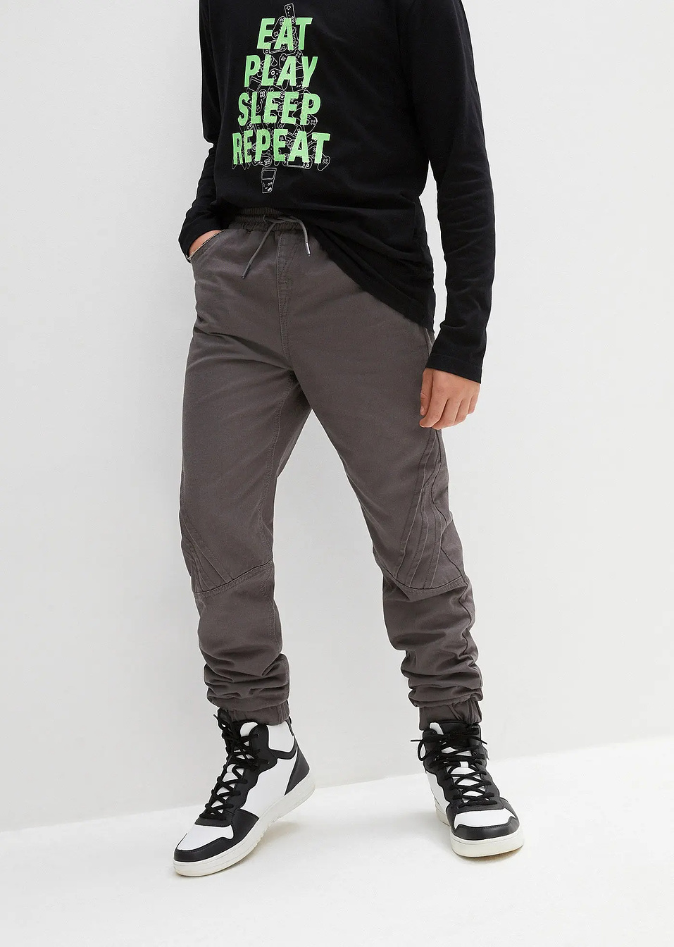 Ισοθερμικό τζιν με λάστιχο στη μέση regular fit-John Baner JEANSWEAR