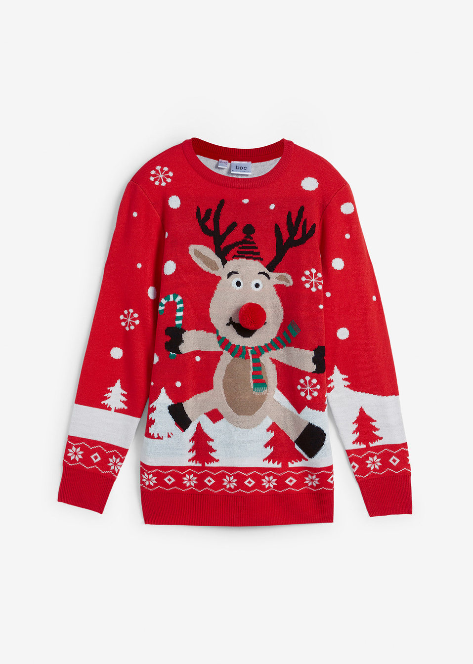 Χριστουγεννιάτικο πουλόβερ-Φραουλί-bpc bonprix collection