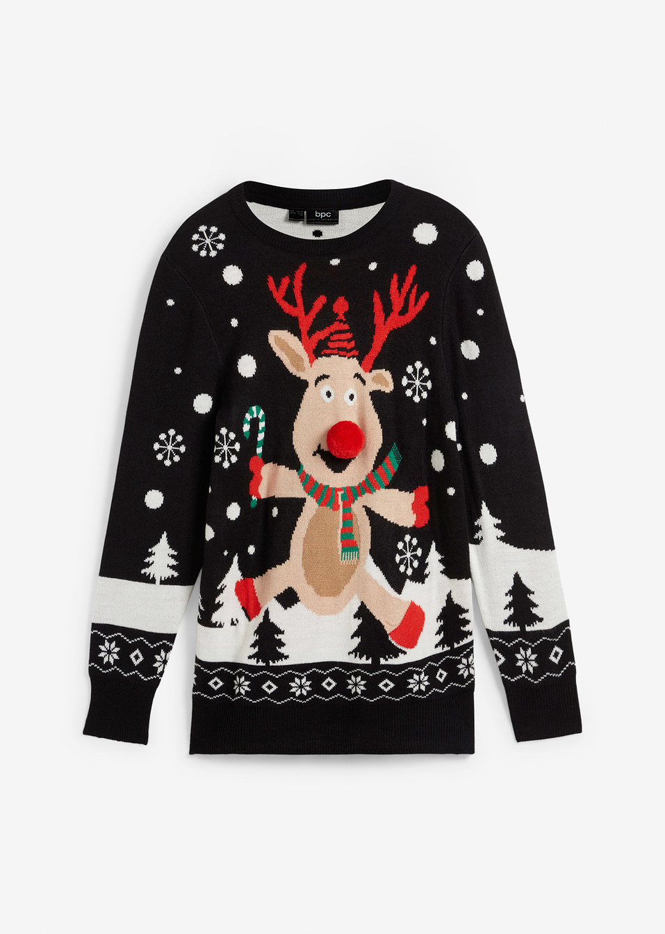Коледен пуловер-Черно-bpc bonprix collection