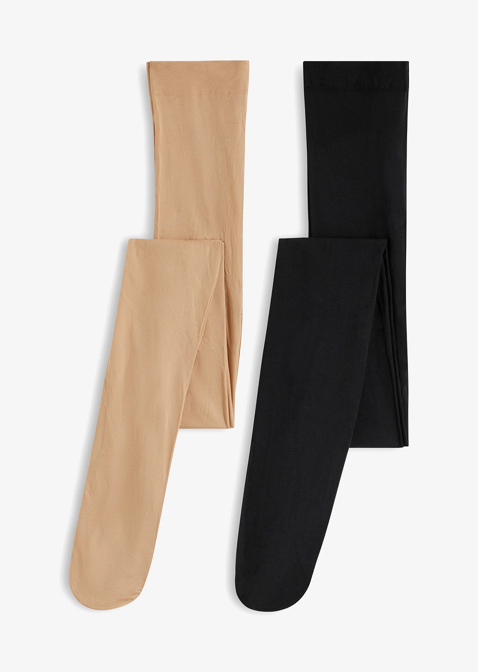 Καλσόν 50 den (συσκευασία των 2) με ανακυκλωμένο πολυαμίδιο-Μπεζ/Μαύρο-bpc bonprix collection