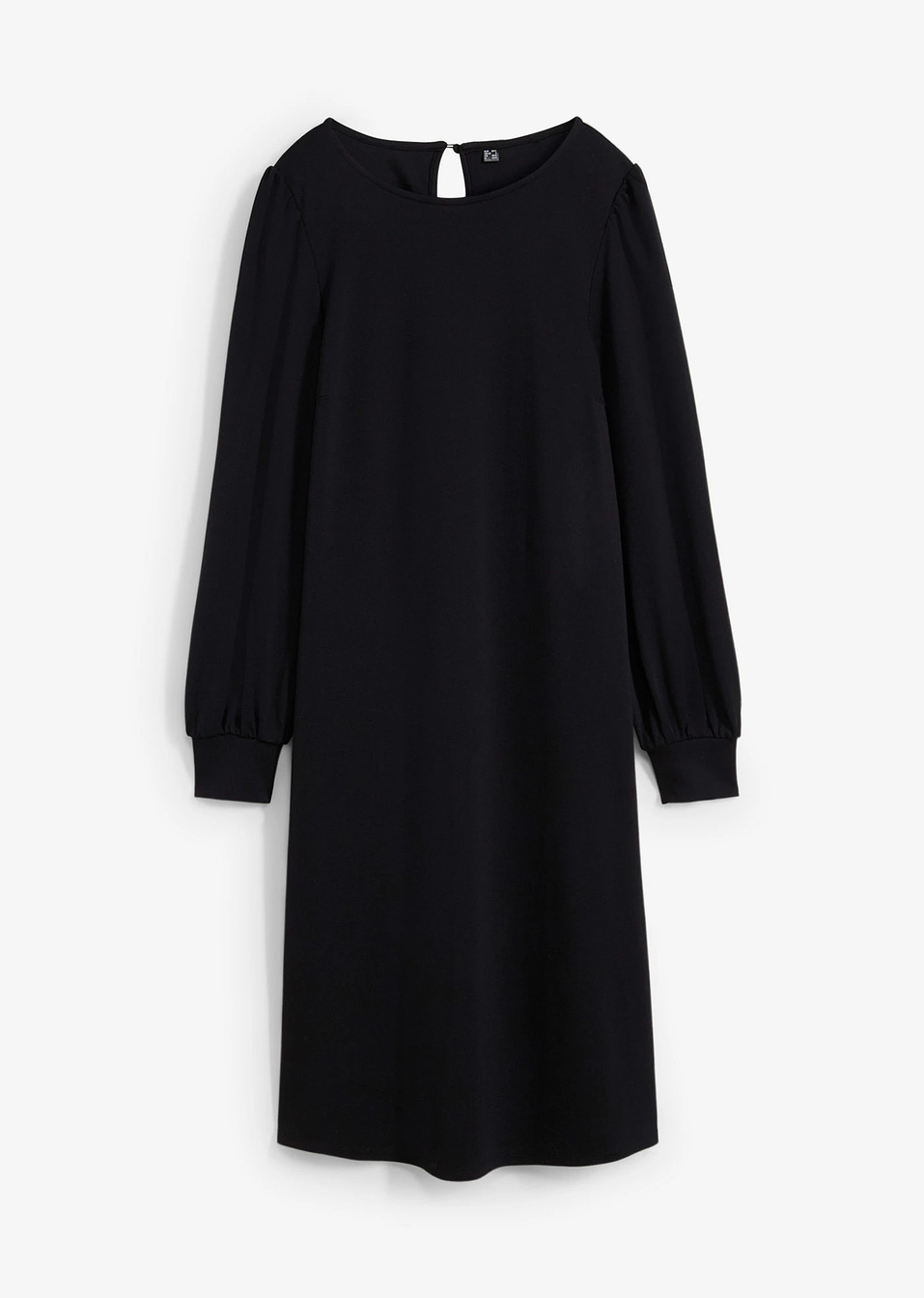 Φόρεμα punto di Roma με μανίκια balloon-Μαύρο-bpc bonprix collection