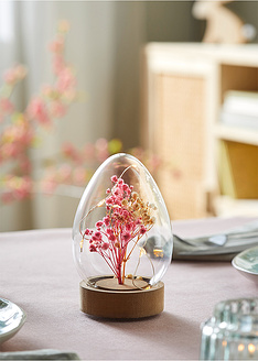 Διακοσμητικό LED αυγό με αποξηραμένα λουλούδια-bpc living bonprix collection
