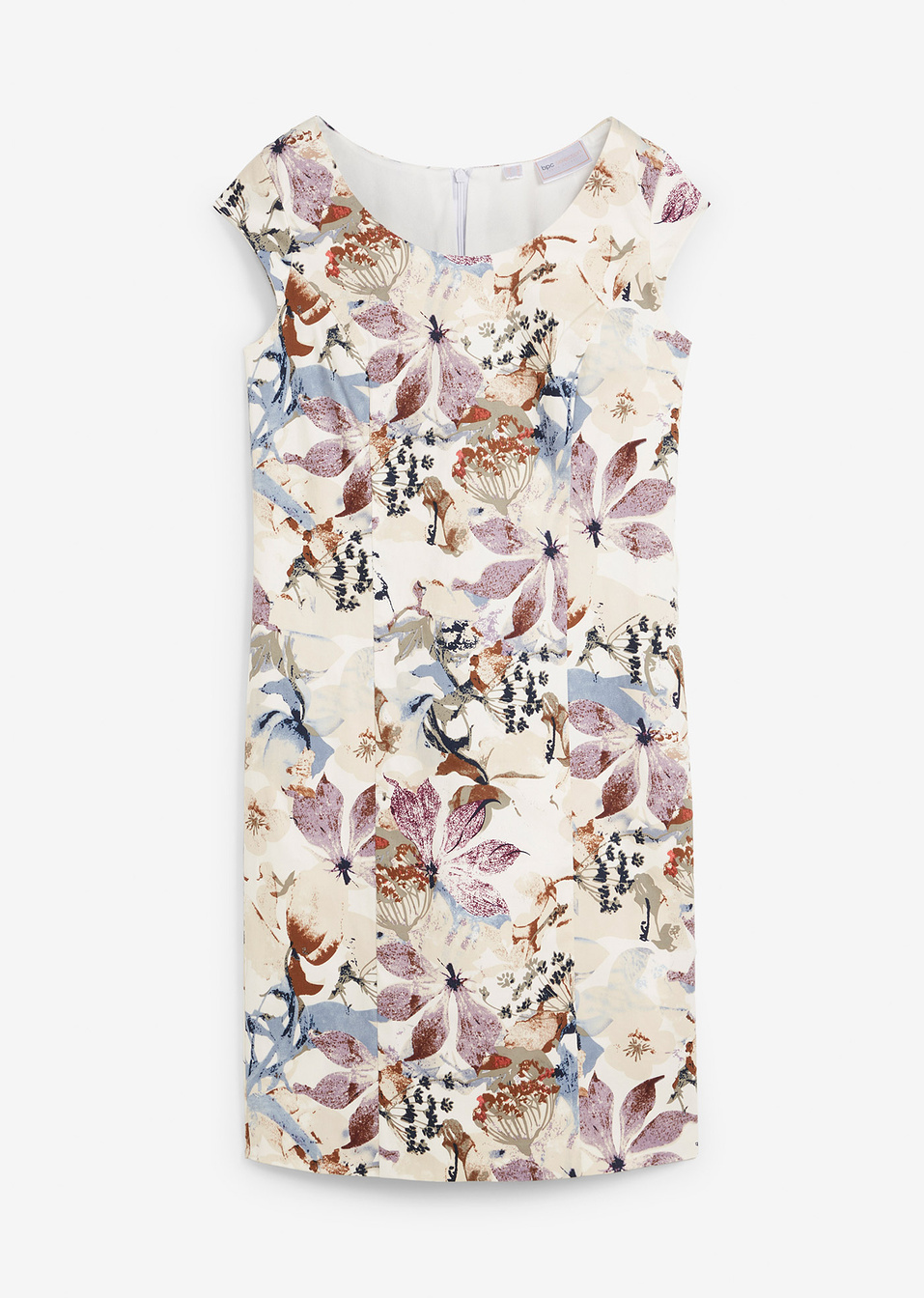 Φόρεμα σε γραμμή pencil-Εκρού-bpc selection