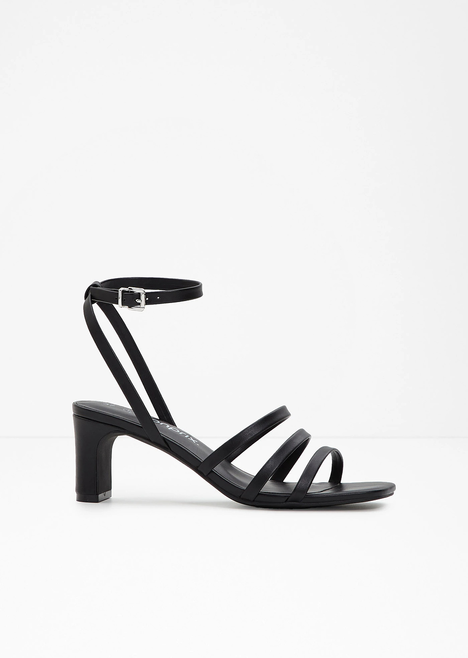 Сандали на висок ток-Черно-BODYFLIRT