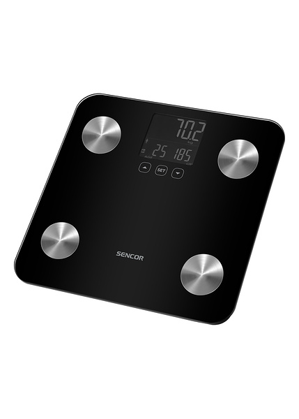 Ψηφιακή ζυγαριά με λιπομετρητή Sencor SBS 6026BK Μαύρο-SENCOR