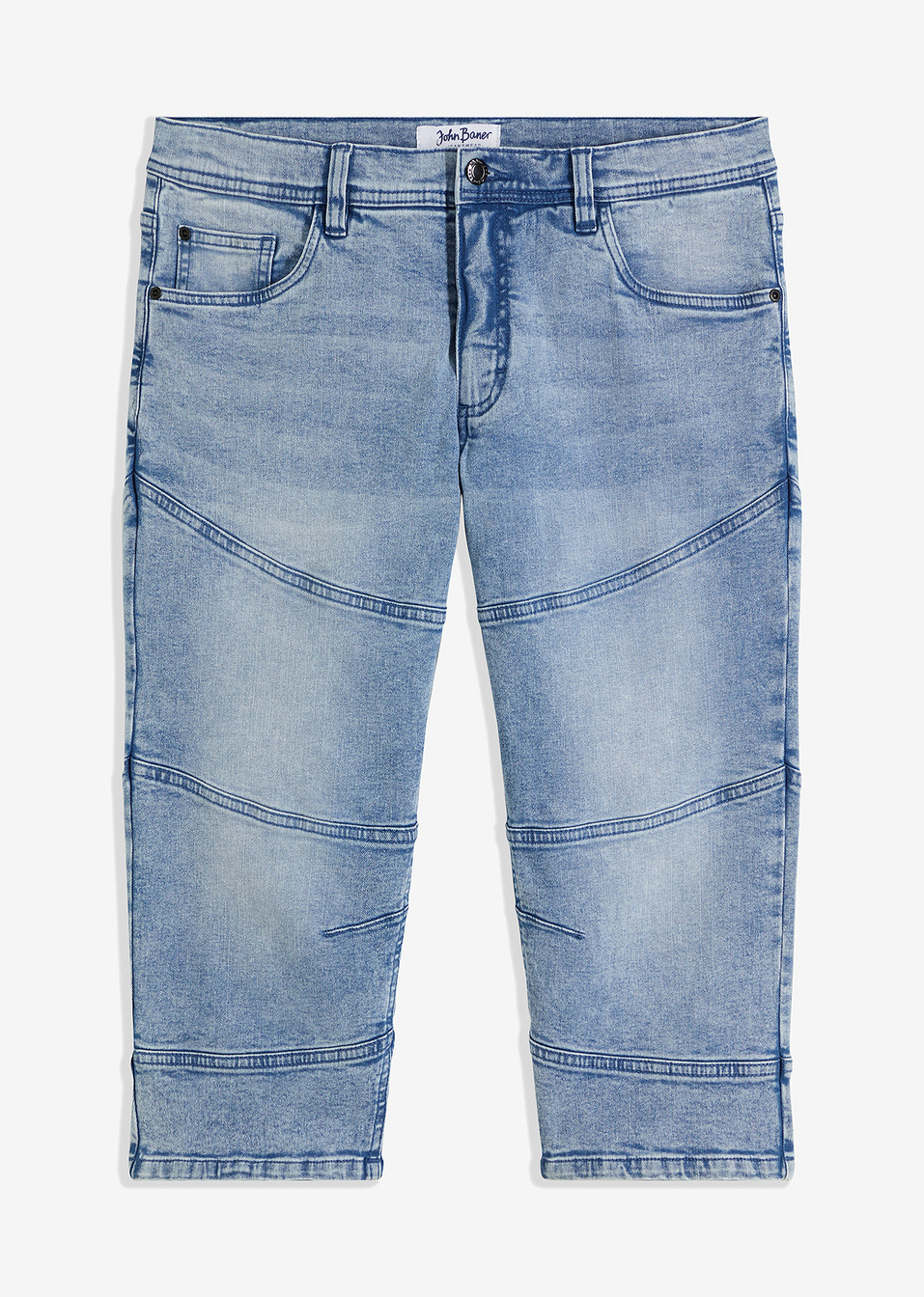 Τζιν κάπρι regular fit, straight-Γαλάζιο denim/Μπλε denim-John Baner JEANSWEAR