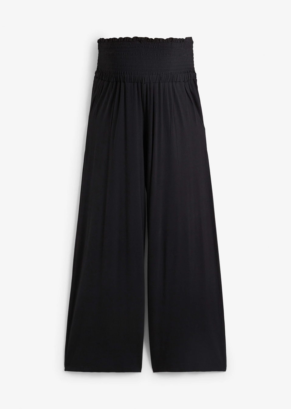 Панталон тип кюлоти за бременни с ластични набори на талията, loose fit-Черно-bpc bonprix collection