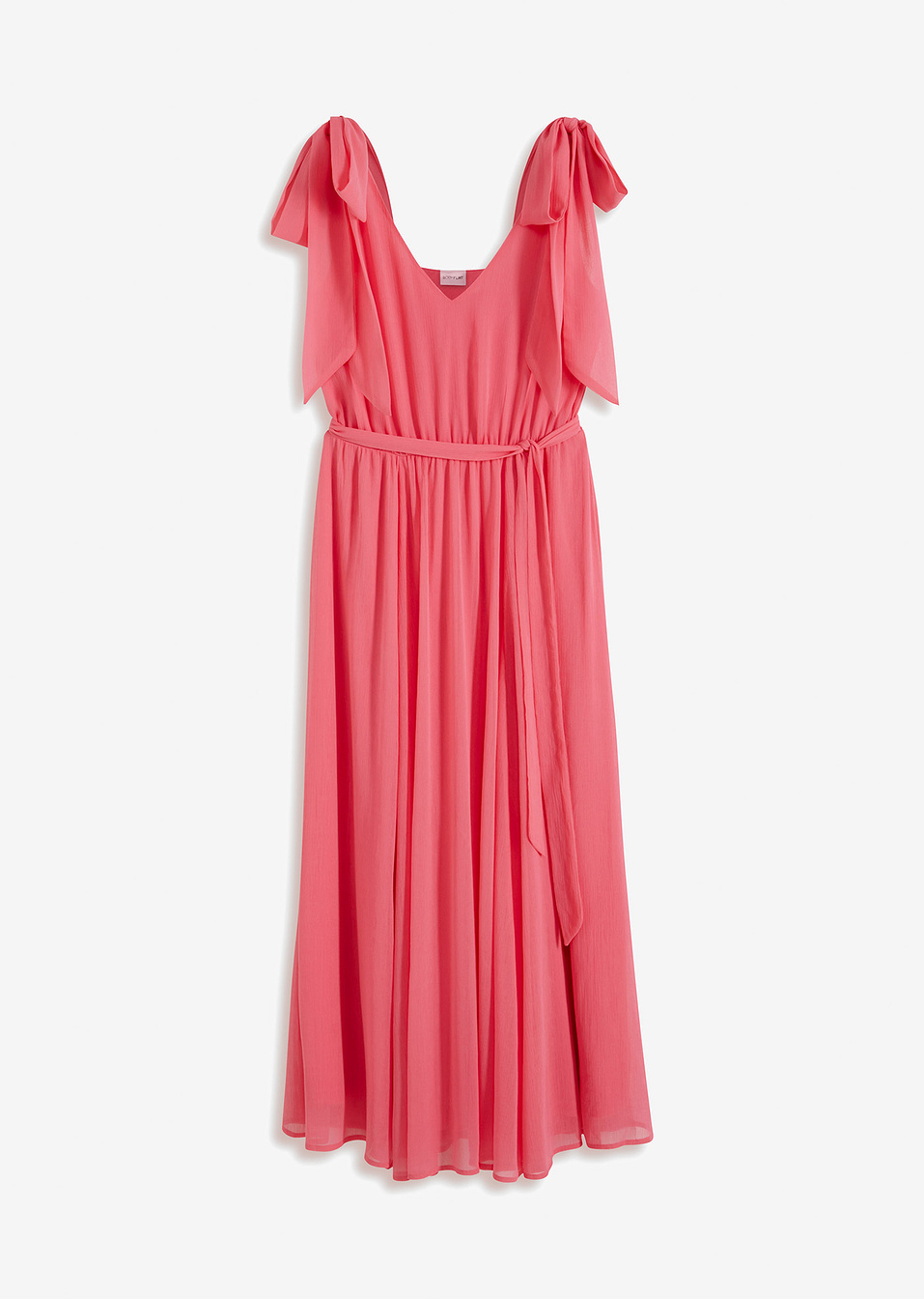 Μακρύ φόρεμα από σιφόν-Φούξια-BODYFLIRT