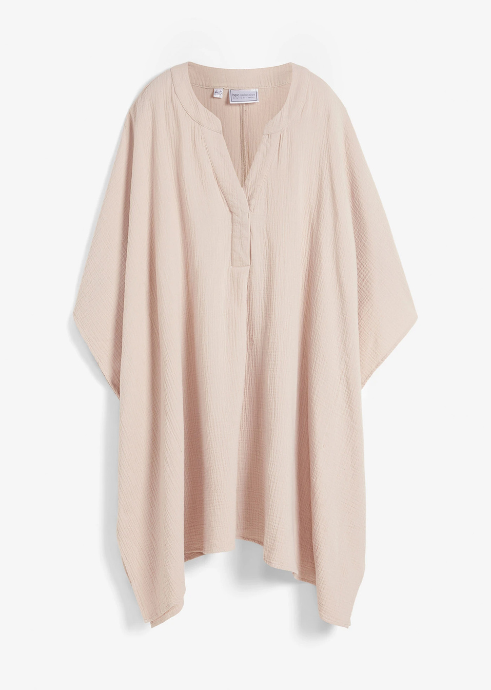 Φόρεμα τουνίκ για την παραλία από μουσελίνα-Nude-bpc selection