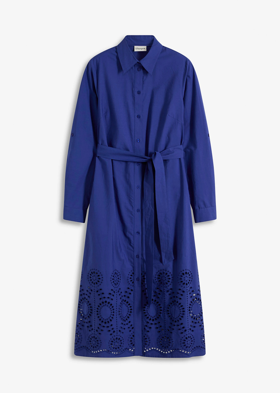 Φόρεμα με διάτρητα κεντήματα-Μπλε του ζαφειριού-bpc selection