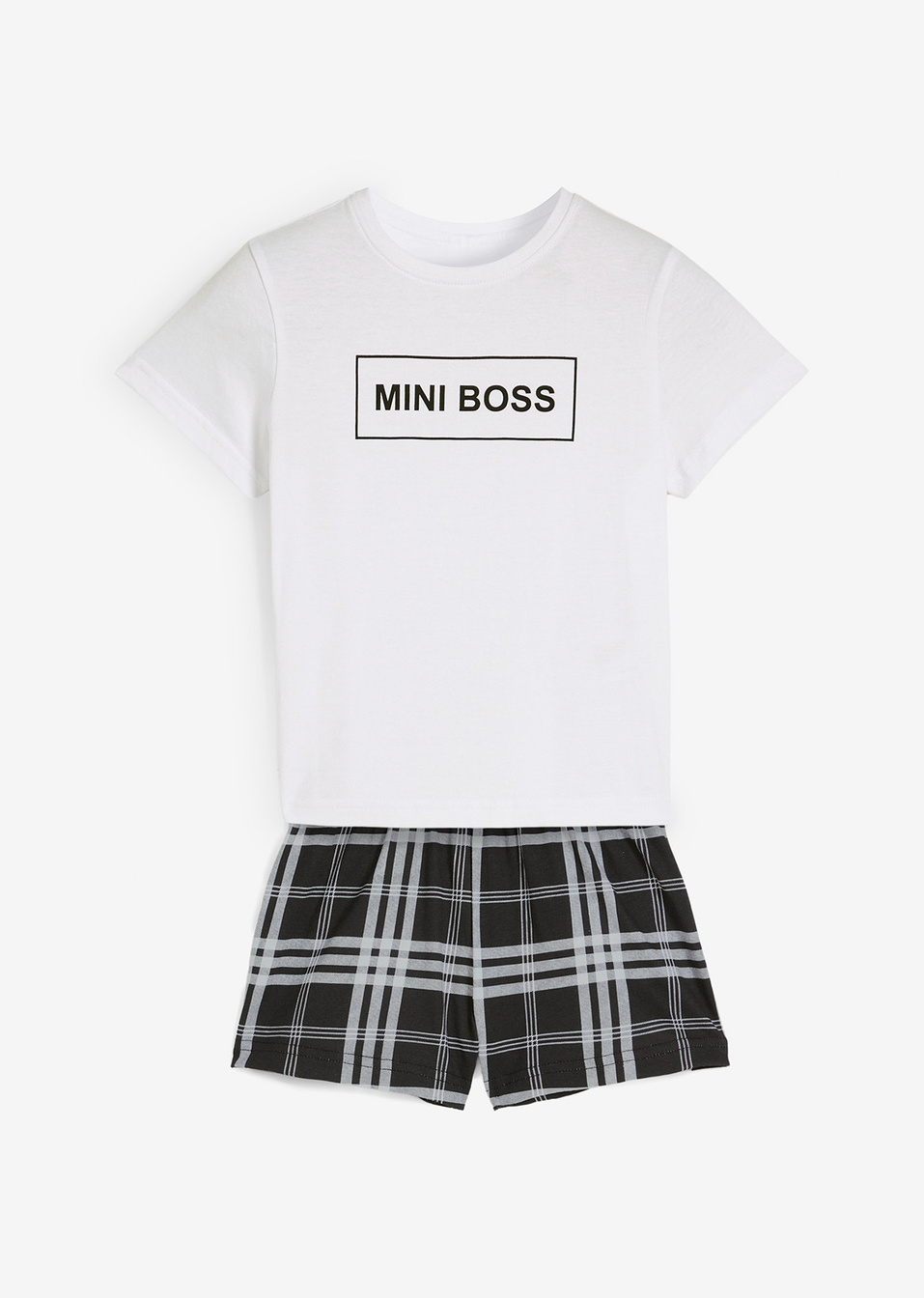 Καλοκαιρινή πιτζάμα-Λευκό/Μαύρο-bpc bonprix collection