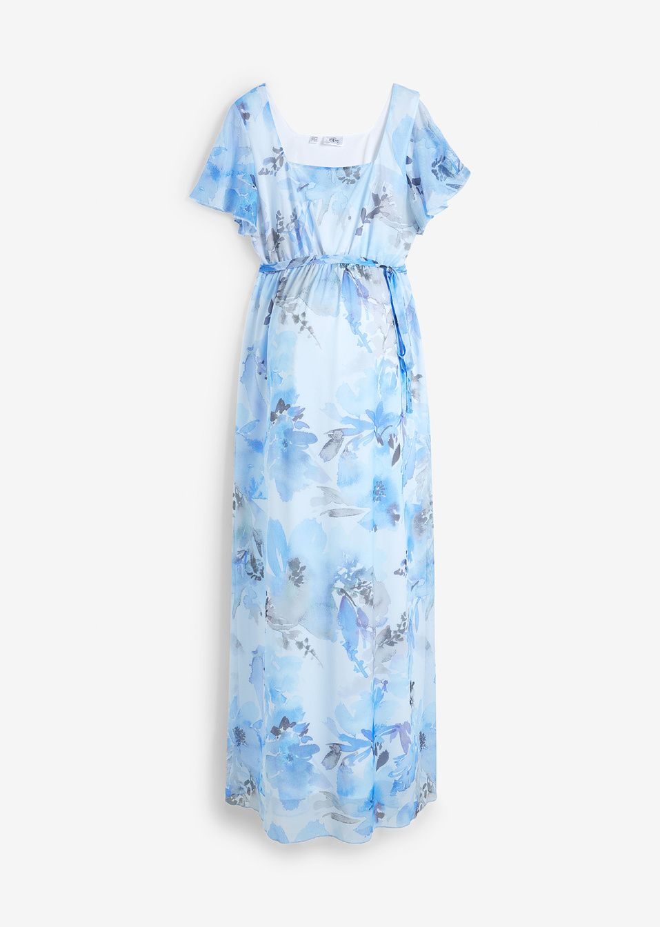 Μακρύ φόρεμα εγκυμοσύνης-Λευκό φλοράλ-bpc bonprix collection