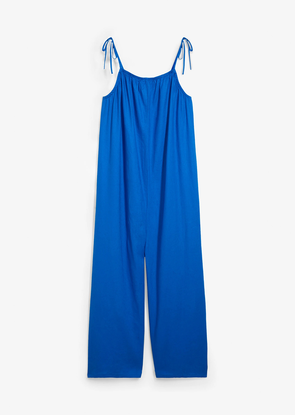 Ολόσωμη φόρμα από μεικτό λινό-Μπλε ελεκτρίκ-RAINBOW