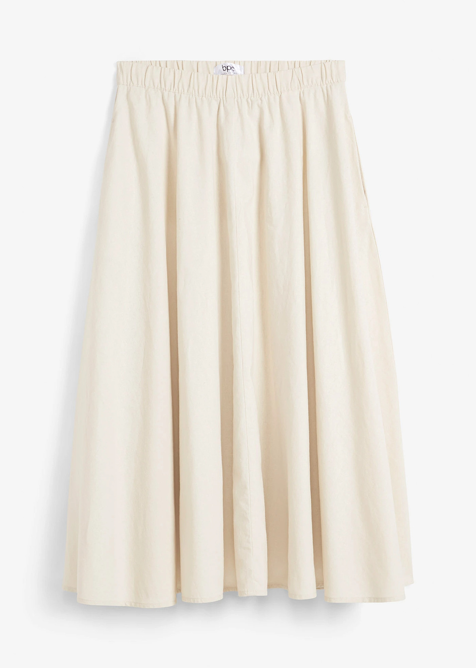 Εβαζέ φούστα midi με τσέπες-Μπεζ του χαλικιού-bpc bonprix collection