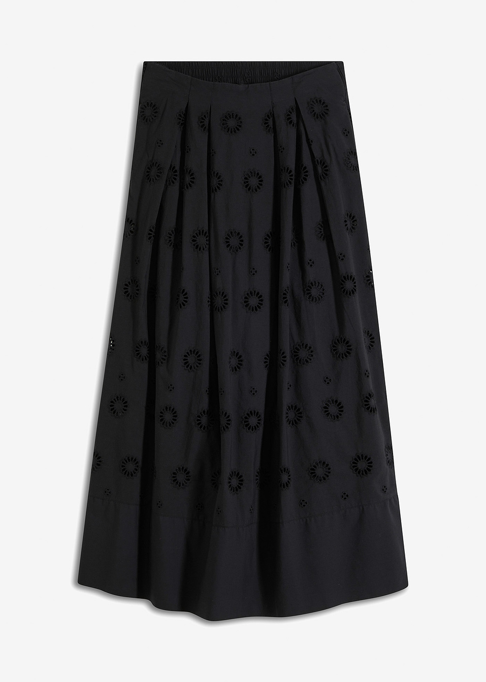 Μακριά φούστα από βιολογικό βαμβάκι-Μαύρο-BODYFLIRT