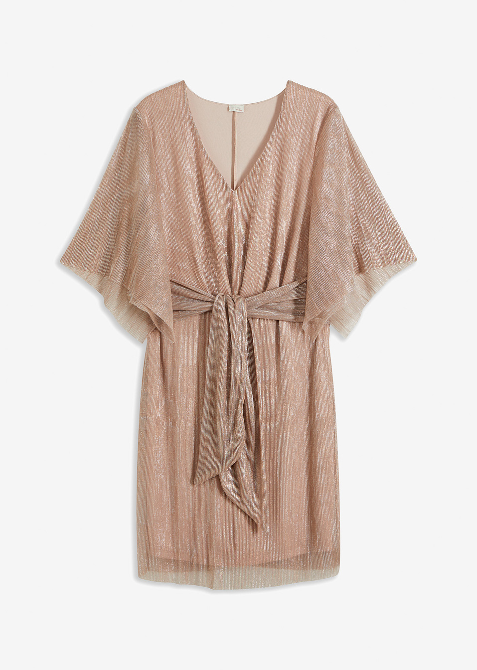 Φόρεμα με γυαλιστερό look-Ροζ/Ασημί-BODYFLIRT boutique