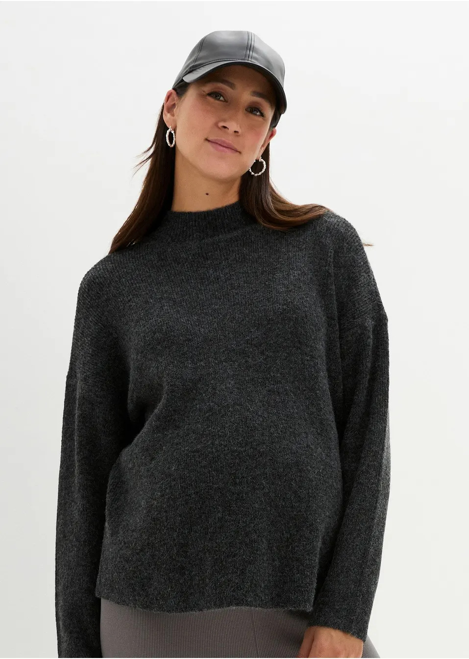 Πολύ μαλακό πουλόβερ εγκυμοσύνης με σκίσιμο στο πλάι-bpc bonprix collection