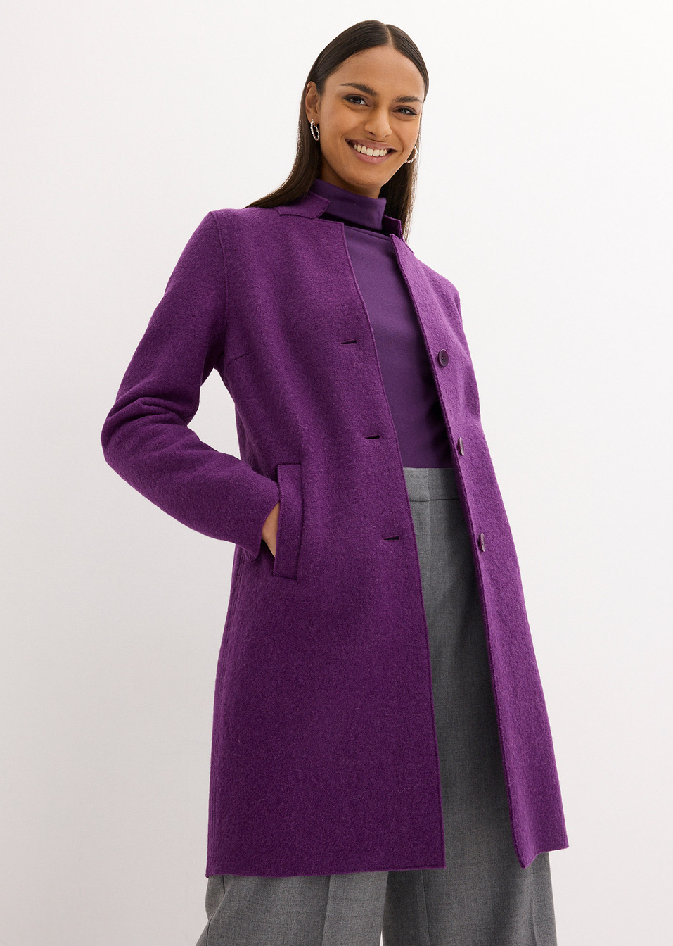 Κοντό μάλλινο παλτό-bonprix PREMIUM