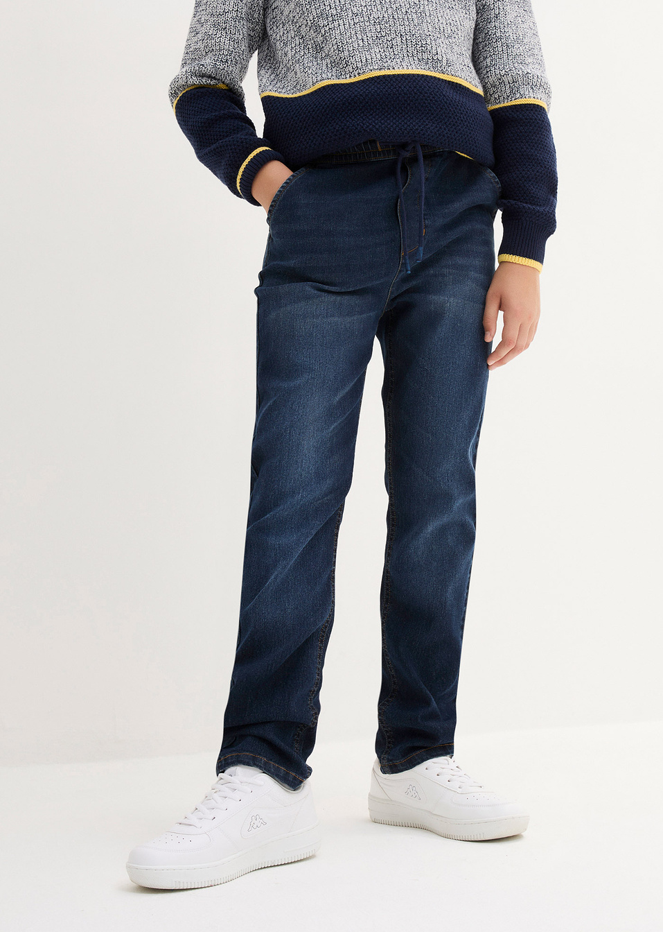 Τζιν με λάστιχο στη μέση, regular fit-John Baner JEANSWEAR