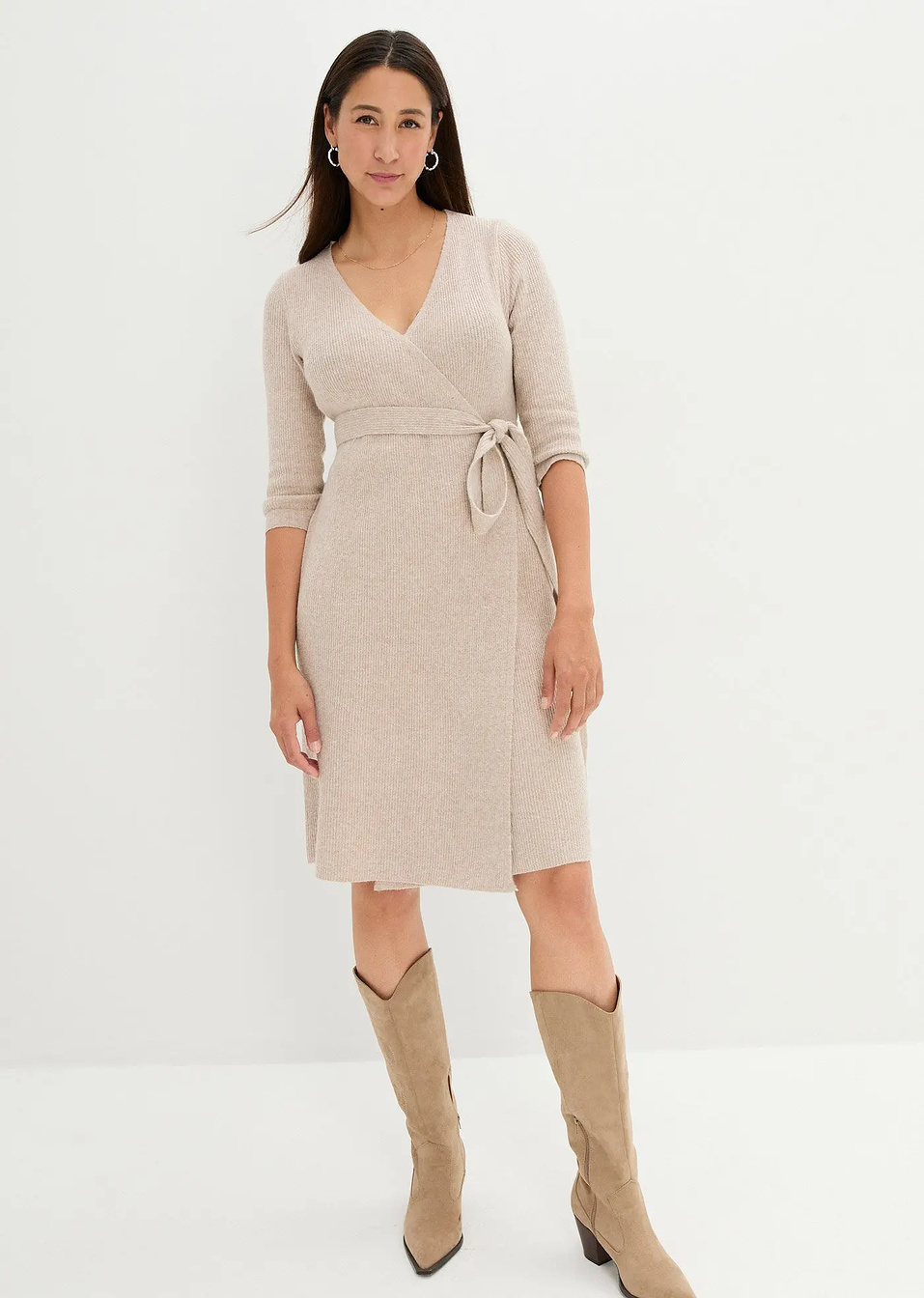 Πλεκτό φόρεμα ριμπ εγκυμοσύνης και θηλασμού-bpc bonprix collection