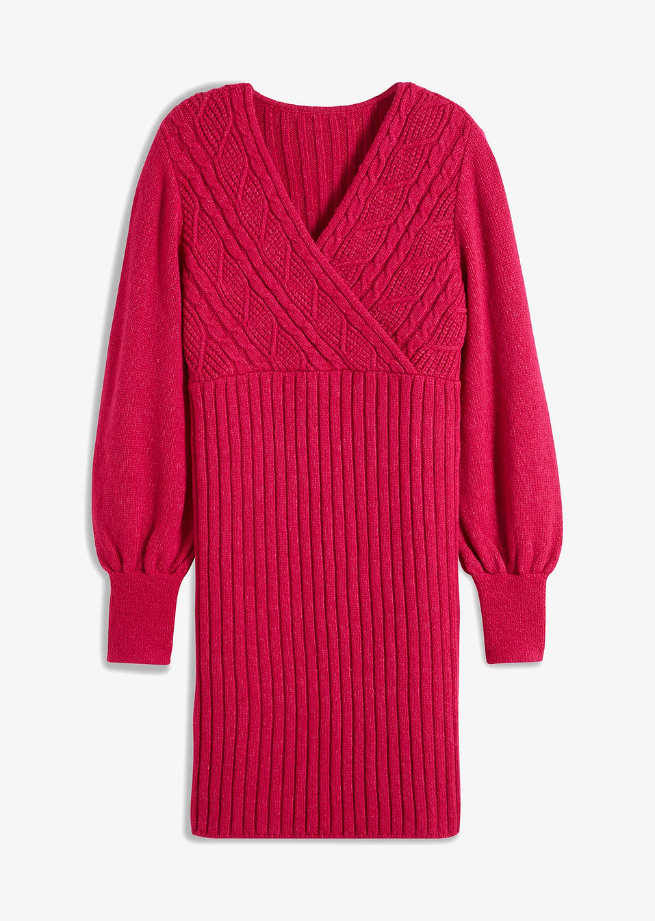 Πλεκτό φόρεμα-Φούξια-BODYFLIRT