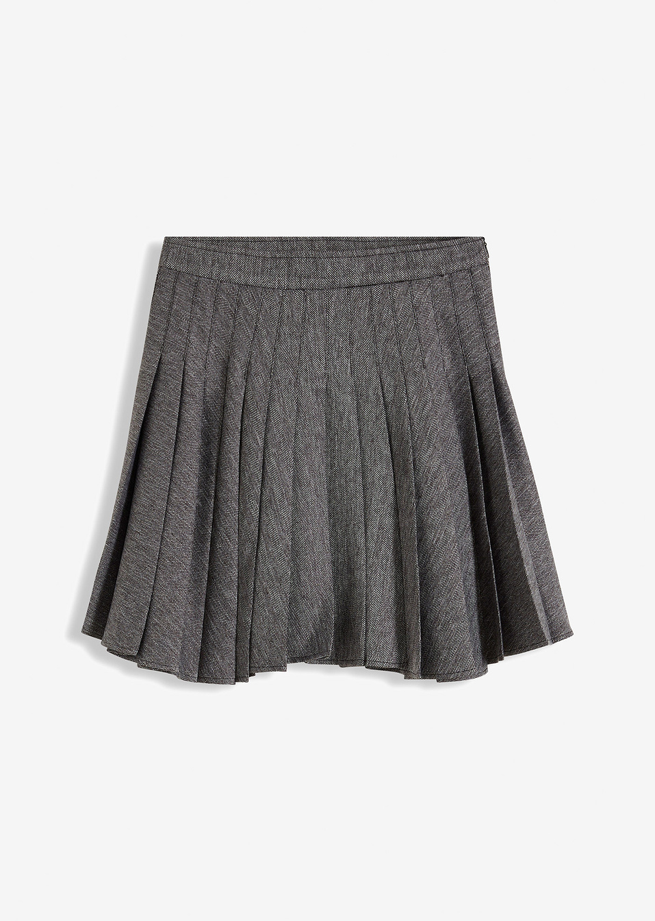 Μίνι φούστα πλισέ-Μαύρο/Λευκό-BODYFLIRT boutique