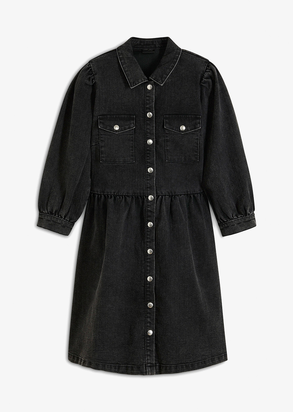 Τζιν φόρεμα-Μαύρο denim-BODYFLIRT