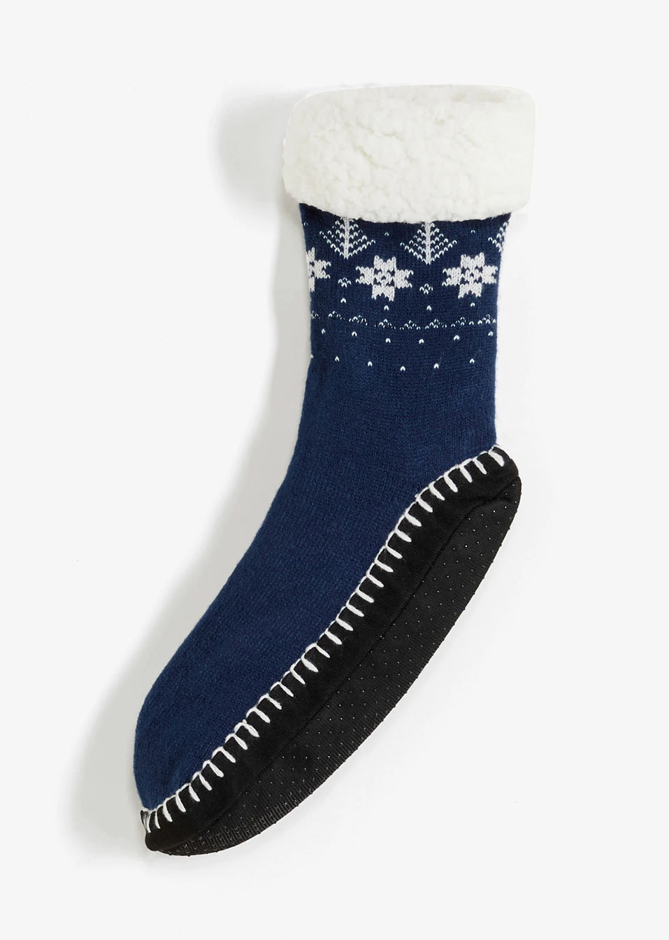 Κάλτσες με γουνάκι-Μπλε σκούρο-bpc bonprix collection