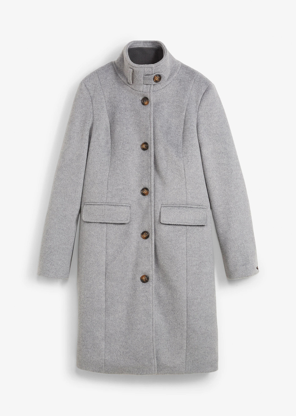 Χειμωνιάτικο παλτό με look 2-σε-1-Γκρι μελανζέ-John Baner JEANSWEAR