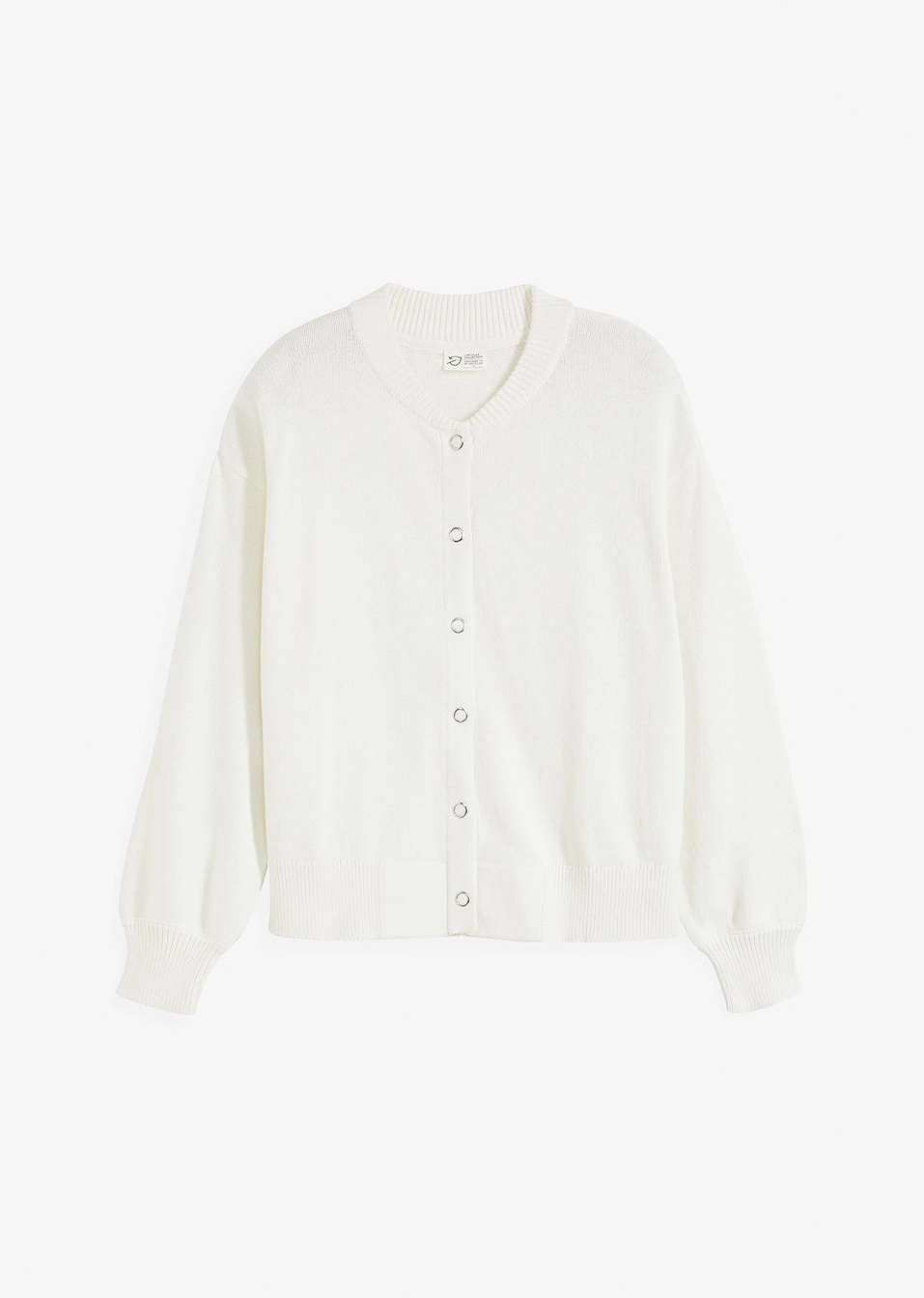 Ζακέτα από καθαρό βαμβάκι-Λευκό κρεμ-bpc bonprix collection