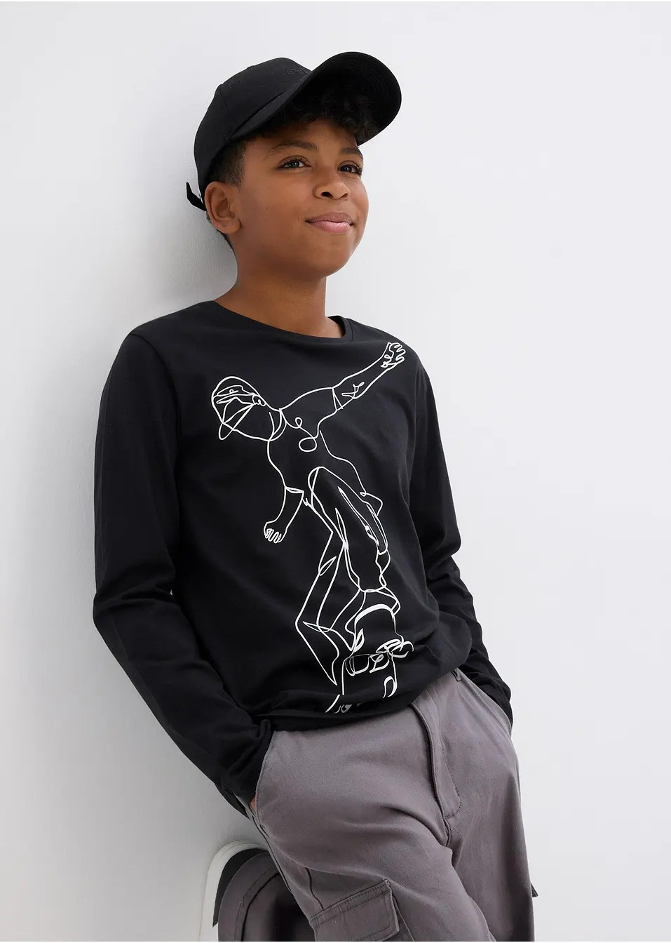 Μακρυμάνικη μπλούζα από βιολογικό βαμβάκι-bpc bonprix collection