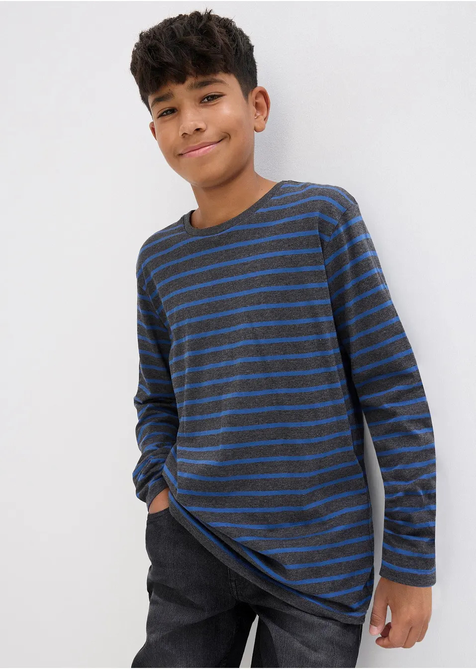 Μακρυμάνικη μπλούζα με βιολογικό βαμβάκι (συσκευασία των 2)-bpc bonprix collection