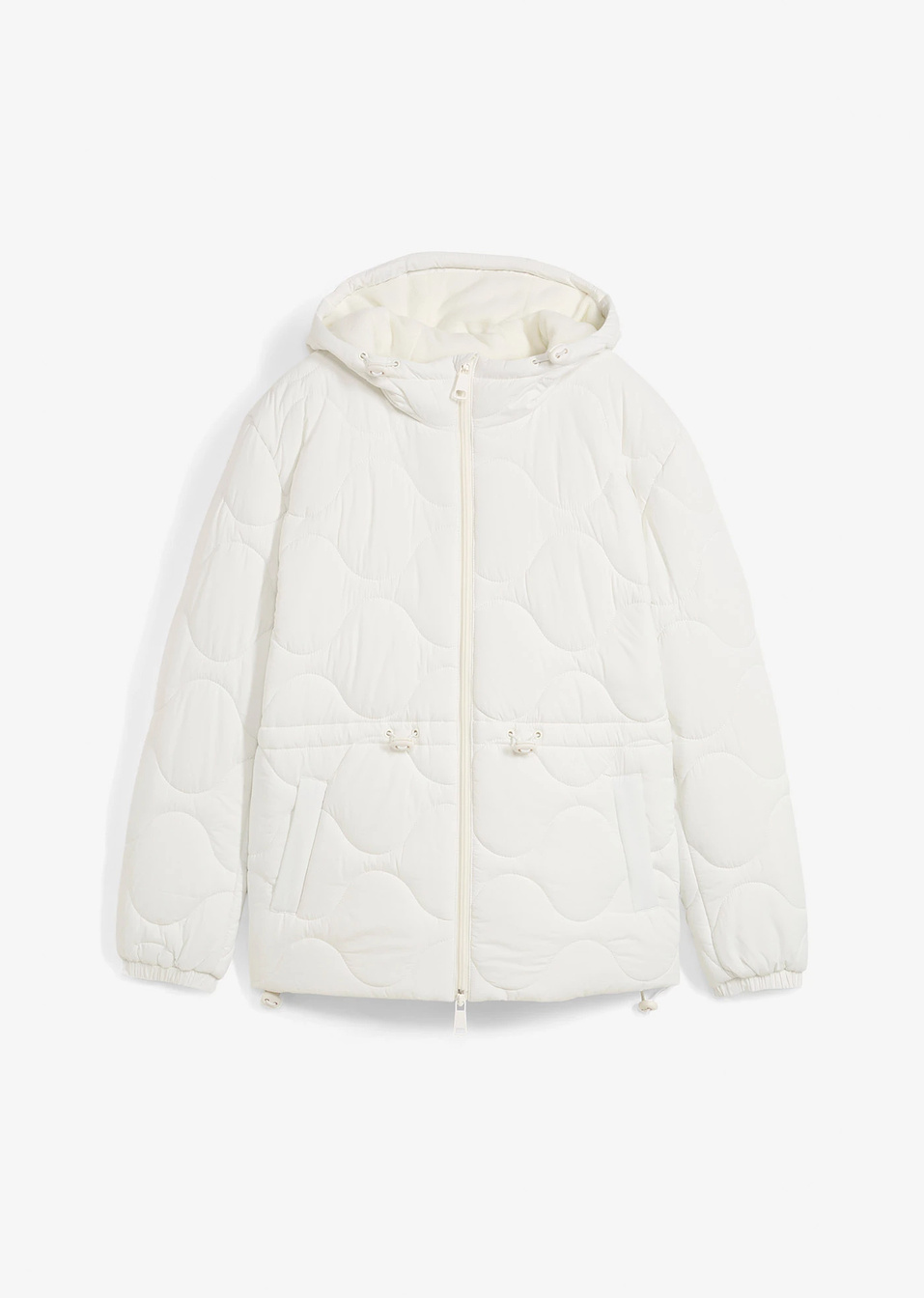 Καπιτονέ μπουφάν με κουκούλα-Λευκό κρεμ-bpc bonprix collection