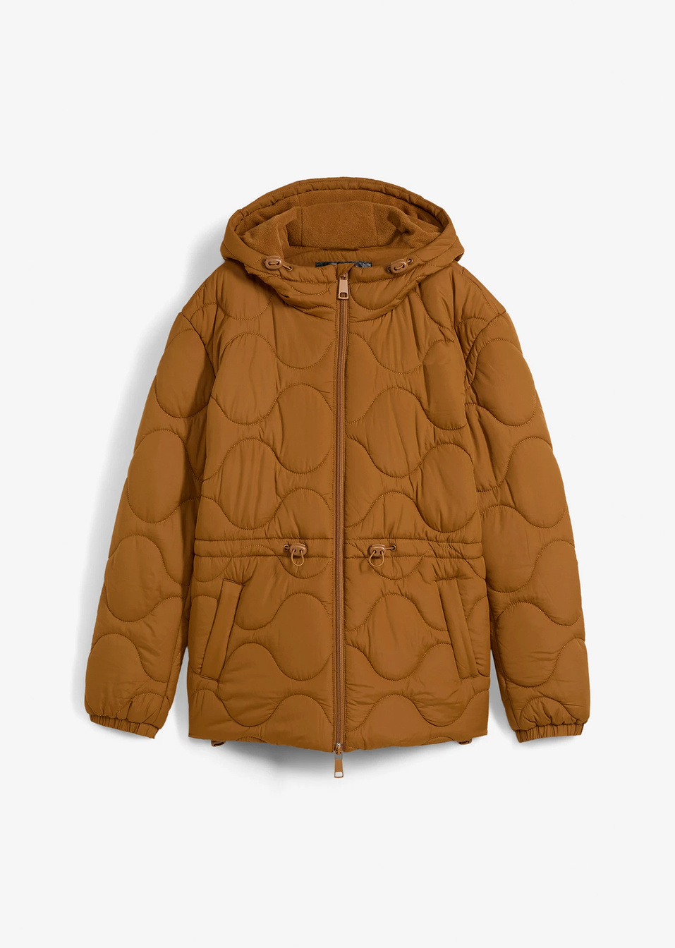 Καπιτονέ μπουφάν με κουκούλα-Καφέ του κονιάκ-bpc bonprix collection