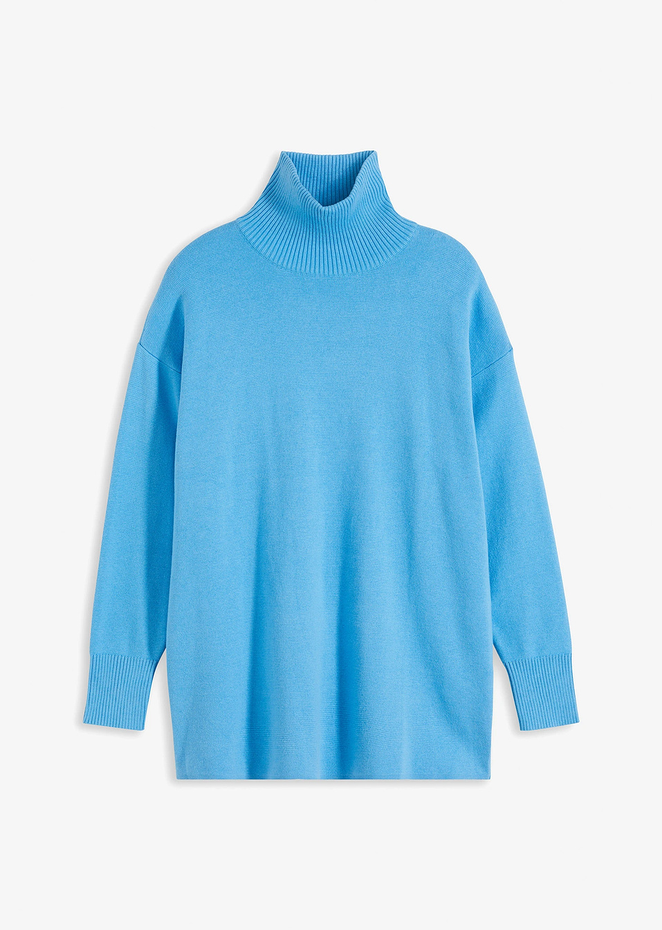 Πουλόβερ ριμπ από καθαρό βαμβάκι-Μπλε-bpc bonprix collection