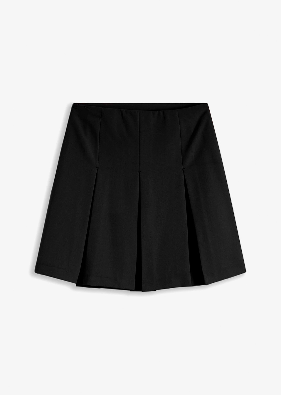 Μίνι φούστα με πιέτες-Μαύρο-BODYFLIRT