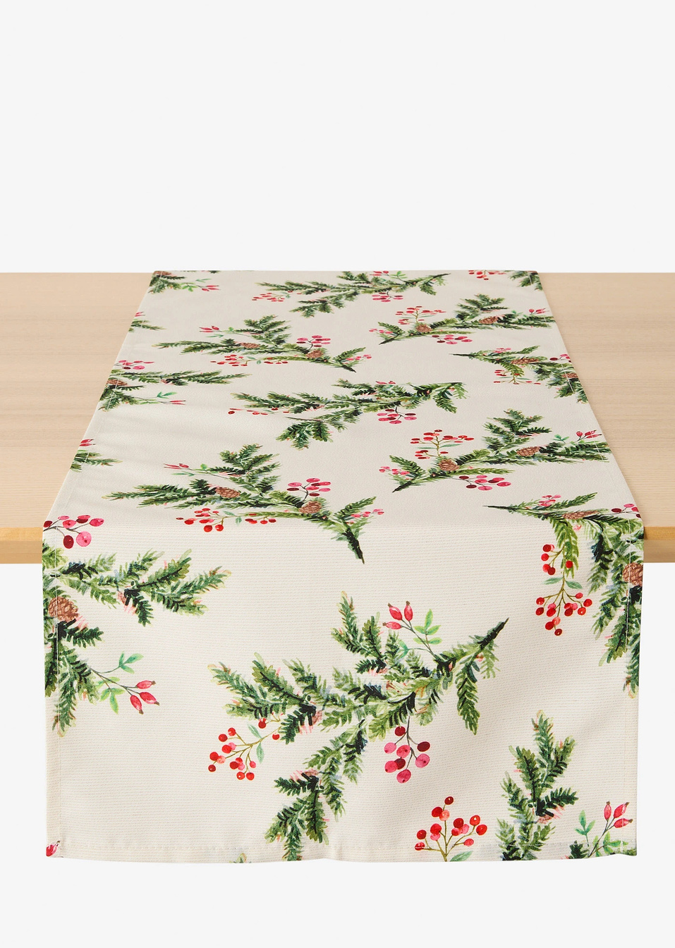 Тишлайфер с мотив елхови клонки-Бяло/Зелено-bpc living bonprix collection