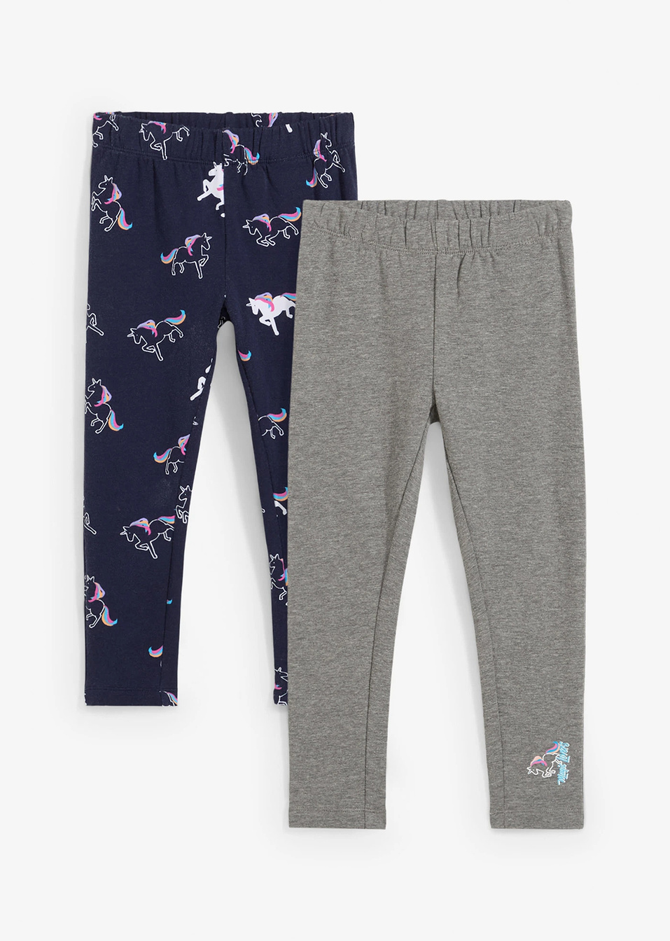 Ισοθερμικό κολάν (συσκευασία των 2)-Μπλε σκούρο + Γκρι μελανζέ-bpc bonprix collection