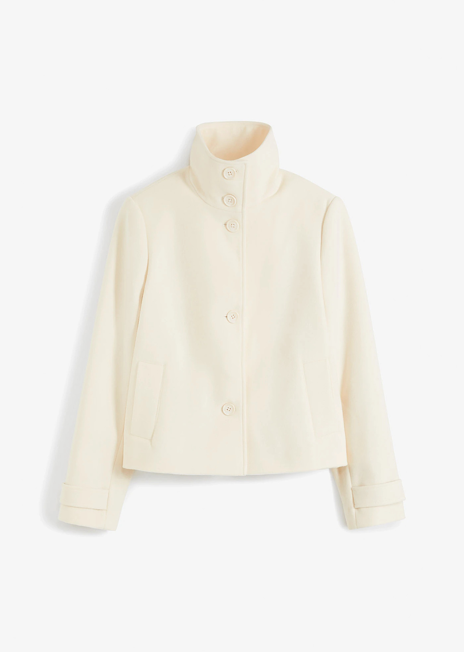 Τζάκετ από απομίμηση μαλλιού-Μπεζ του χαλικιού-bpc selection