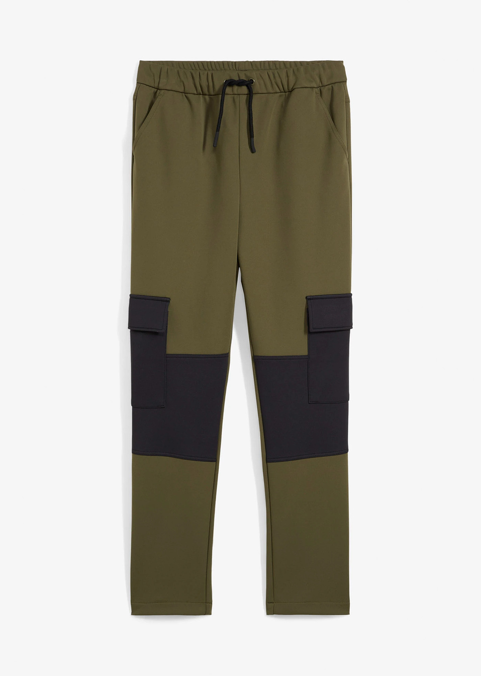 Παντελόνι outdoor από softshell-Πράσινο λαδί σκούρο/Μαύρο-bpc bonprix collection