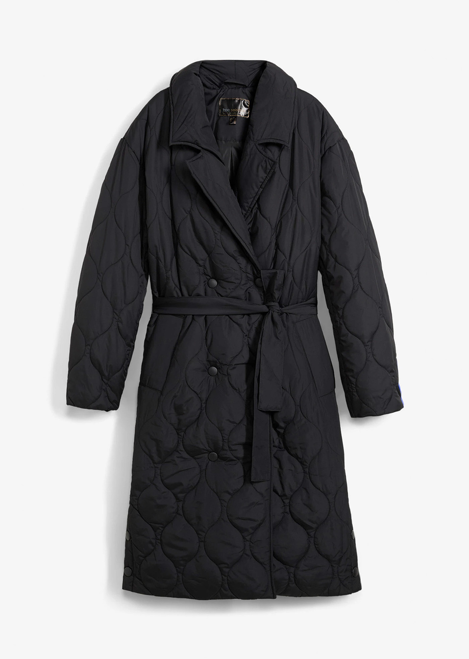 Μακρύ καπιτονέ μπουφάν-Μαύρο-bpc selection