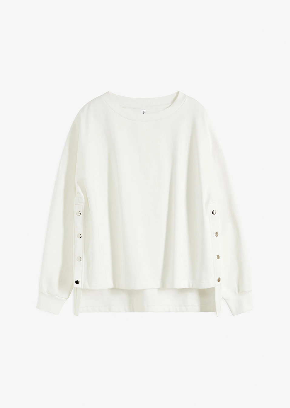 Φούτερ με κουμπιά-Λευκό κρεμ-RAINBOW