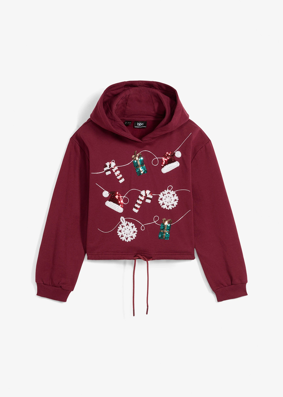 Суитчър от био памук-Тъмно червено-bpc bonprix collection