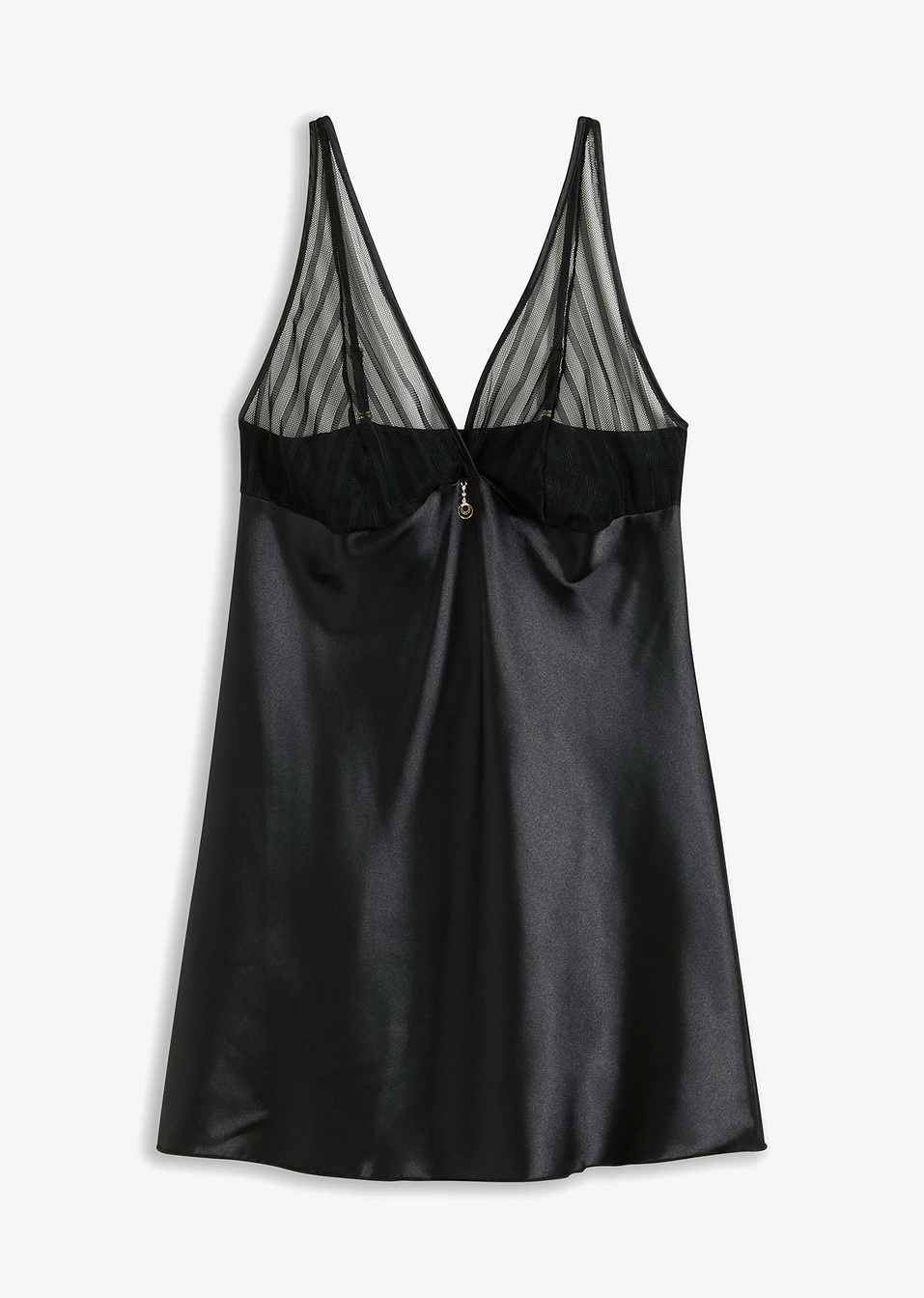 Σατέν κομπινεζόν-Μαύρο-Venus