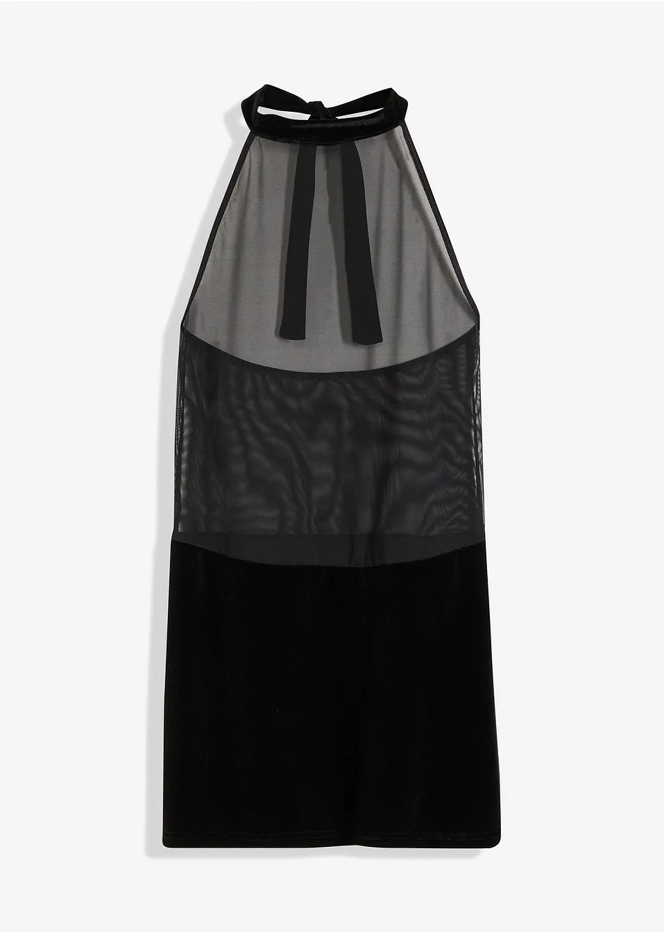 Μίνι φόρεμα με mesh-Μαύρο-Venus