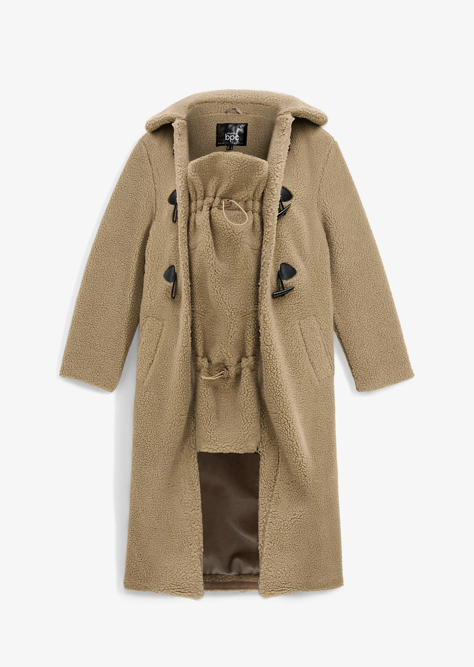 Παλτό εγκυμοσύνης με προσθήκη babywearing-Χακί σκούρο-bpc bonprix collection