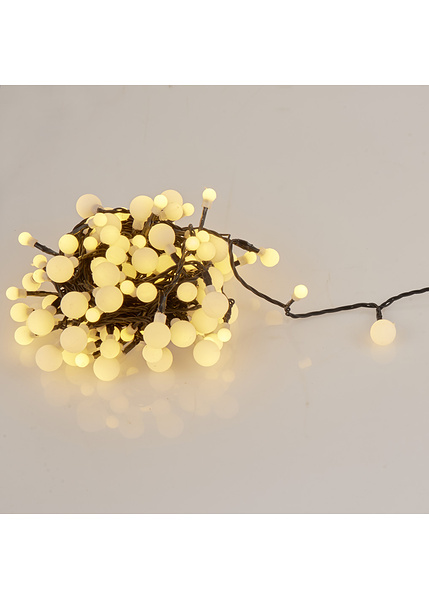 Φωτάκια θερμό λευκό 120 LED 3 μεγέθη μπάλας 31V με πρόγραμμα 12 μ. IP44-