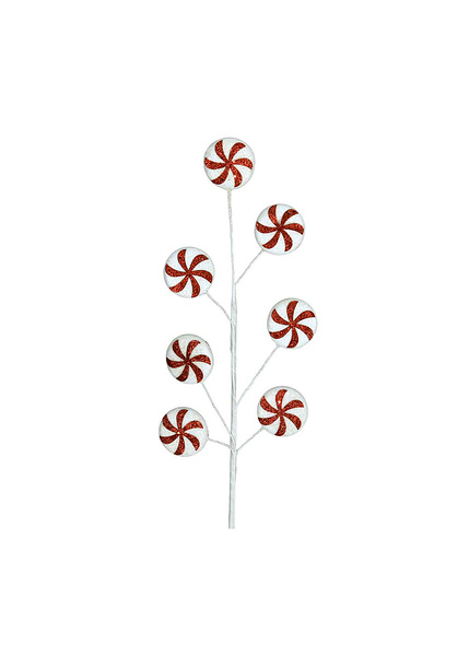 Κλαδί Candy ανεμόμυλος λευκό / κόκκινο 61 εκ.-