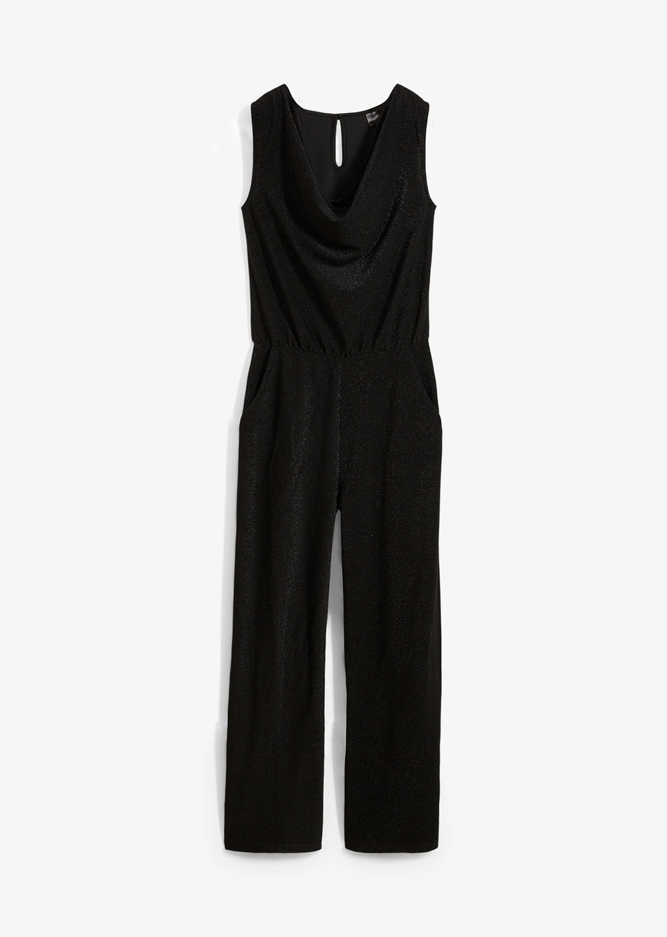 Βραδινή ολόσωμη φόρμα glitter-Μαύρο-bpc selection